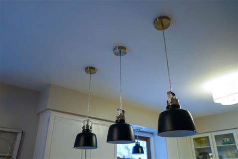 how to straighten electrical box to hand light fixture|fixture hanging from chain.